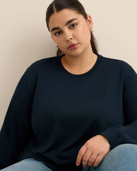 Boyfriend-Fit Crewneck Sweatshirt - PENN. Essentials