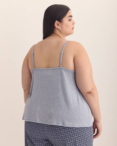 Camisole en pointelle côtelée avec soutien-gorge intégré - ti Voglio