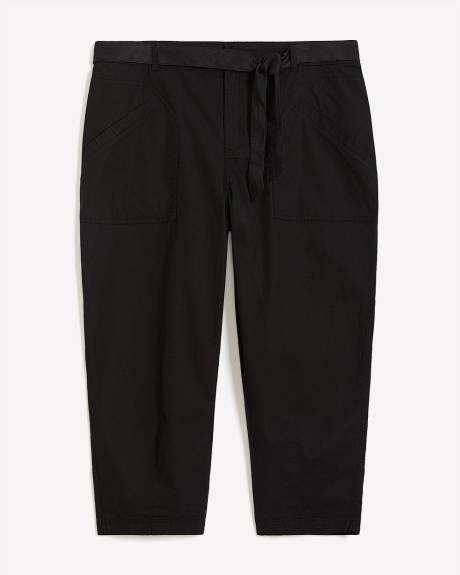 Pantalon écourté en coton à jambe ballon