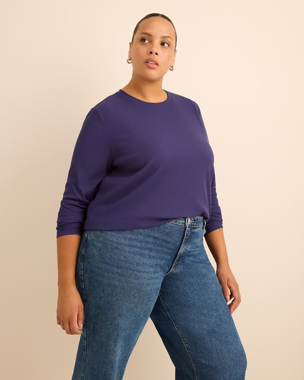 Boyfriend-Fit Ribbed Tee - PENN. Essentials Boyfriend-Fit Ribbed Tee - PENN. Essentials