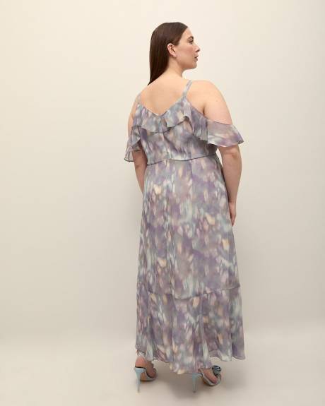 Sleeveless Ruffled V-Neck Dress - Addition Elle