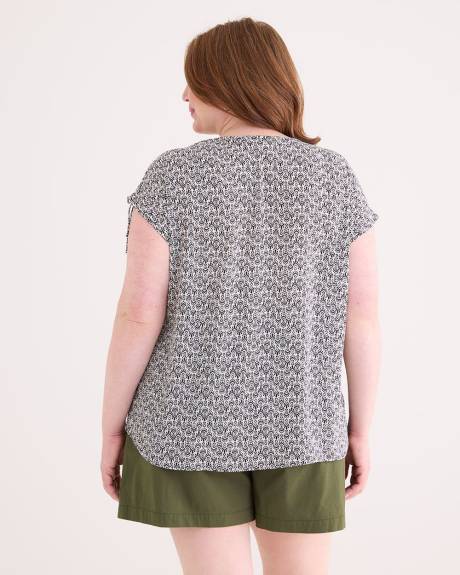 Long Blouse with Extended Sleeves with Drawstrings