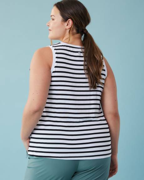 Responsible, Striped Sleeveless Crewneck Top - Active Zone