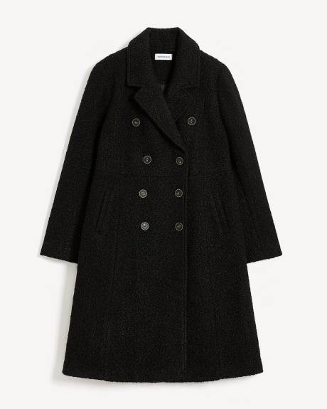Long Double-Breasted Military Coat - Addition Elle