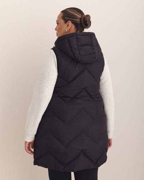 Responsible, Long Hooded Vest - Active Zone