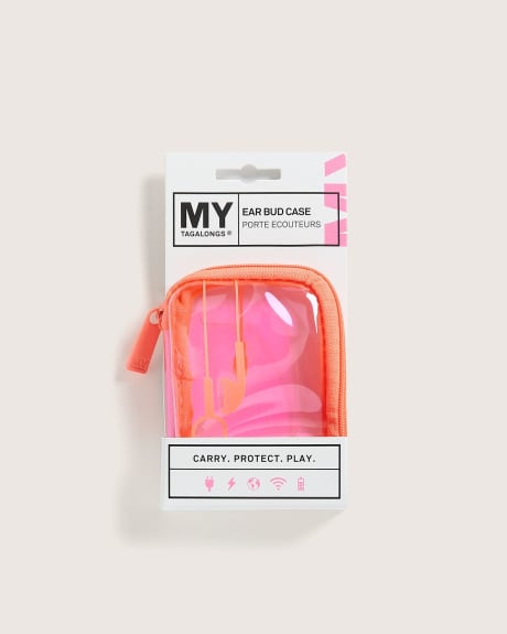 Transparent Pink Ear Bud Case - MYTAGALONGS