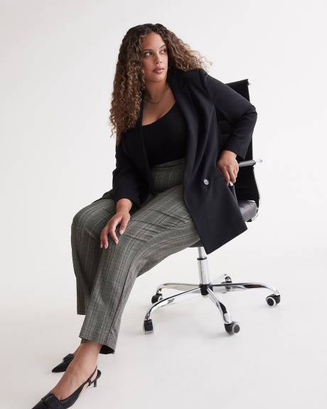 Petite, Plaid Straight-Leg Savvy Pant - PENN. Essentials