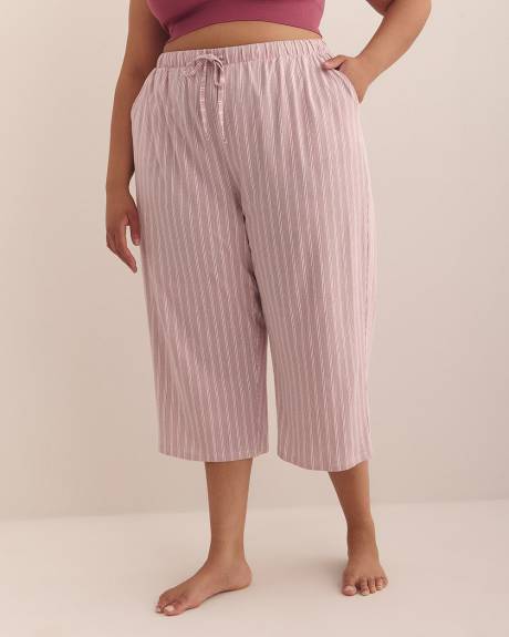 Striped Cotton Capri Pyjama Pant - ti Voglio