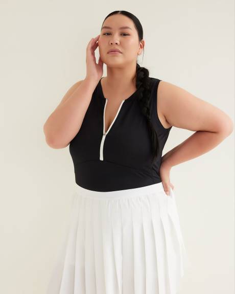 Camisole noire à demi-zip - Active Zone