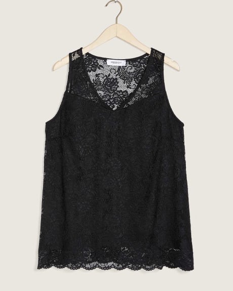 Sleeveless Lace Top - Addition Elle