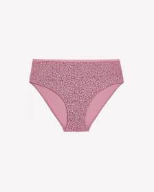 High-Cut Rose Textured Cotton Brief - ti Voglio