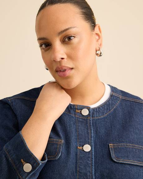 Veste en denim courte sans collet - d/C JEANS