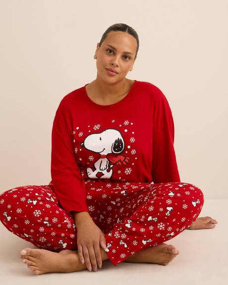 Red Snoopy Pyjama Jogger Pant - ti Voglio Red Snoopy Pyjama Jogger Pant - ti Voglio