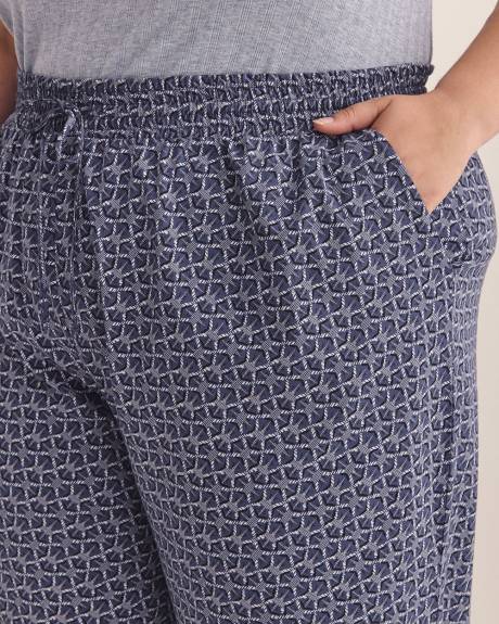 Pantalon de pyjama bleu à motif en jersey de coton - ti Voglio