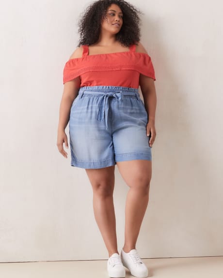 Responsible Tencel Short With Sash Belt - d/C Jeans