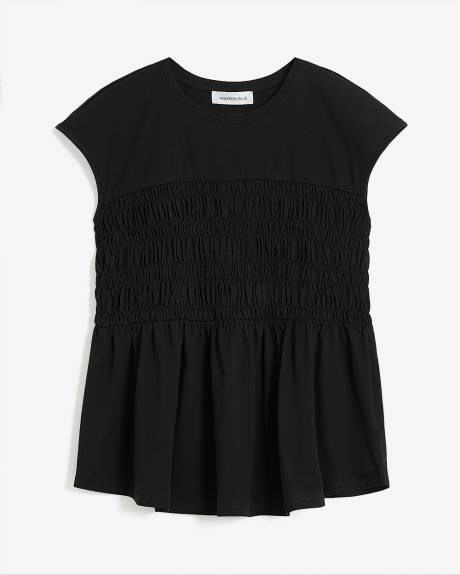 Extended Sleeve Smocked Knit Top - Addition Elle