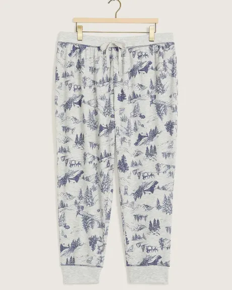 Pantalon pyjama style jogger en tricot thermique - ti Voglio