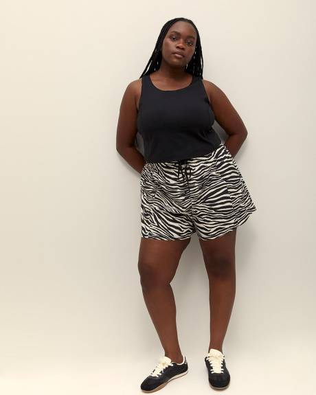 Responsible, Zebra-Print Pull-On Bermuda Short - Active Zone