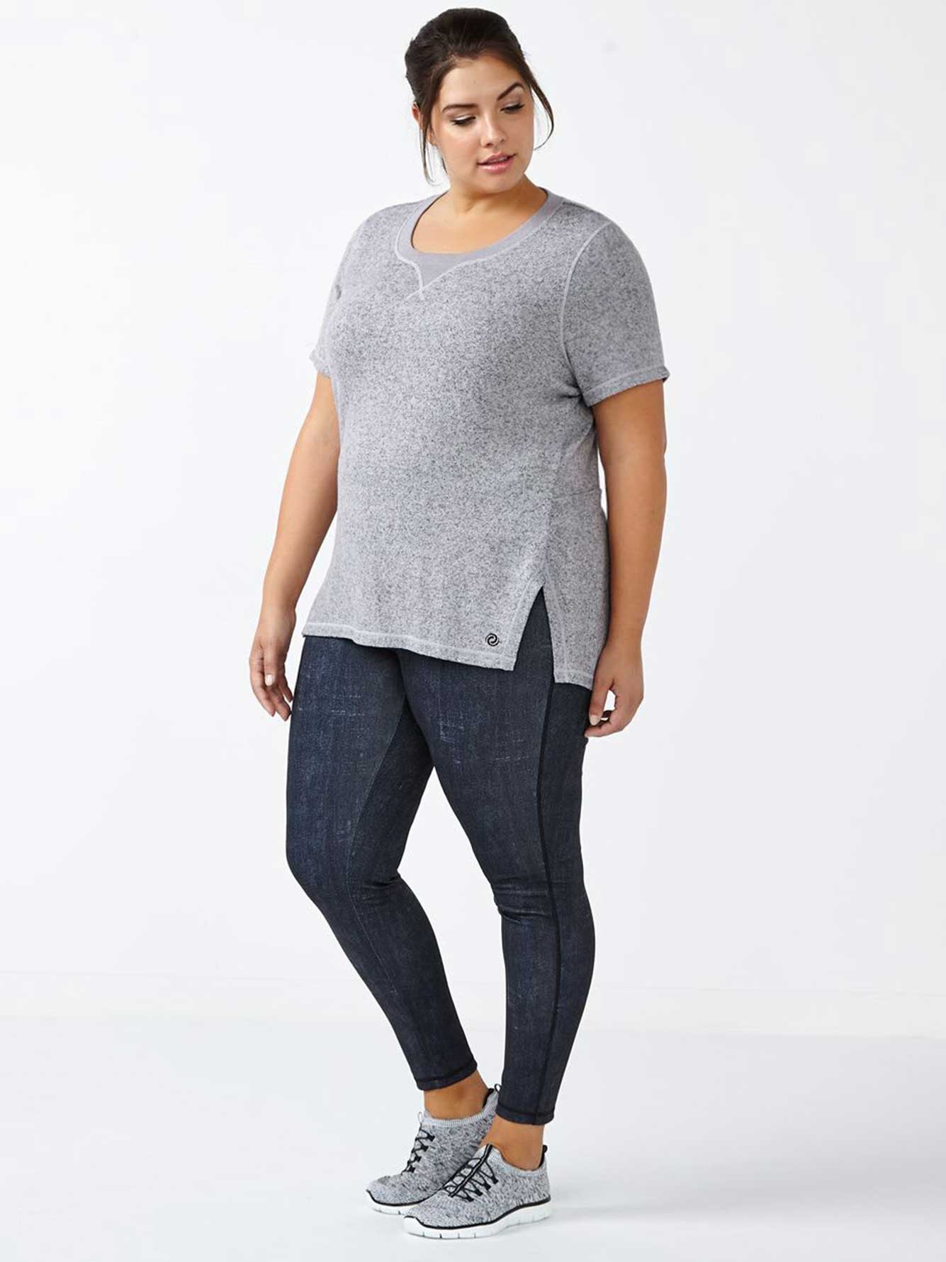 Athleisure PlusSize High Low Top Penningtons