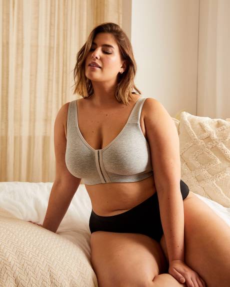 Soutien-gorge en coton chiné à fermeture avant - tiVOGLIO