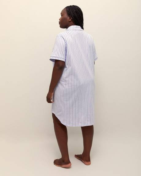 Chemise de nuit boutonnée à rayures - ti Voglio