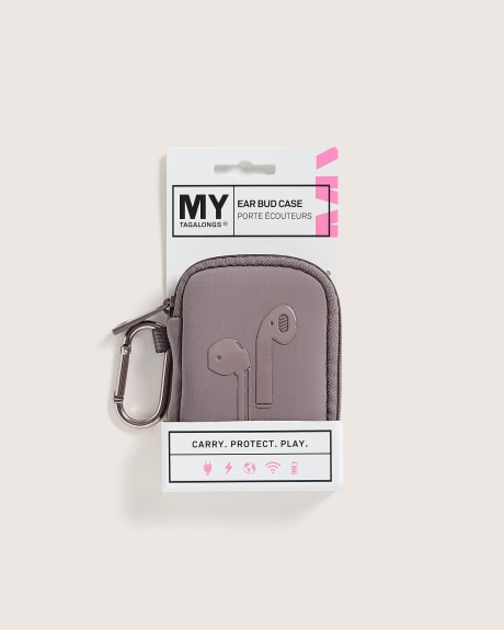 Lilac Ear Bud Case with Carabiner - MYTAGALONGS
