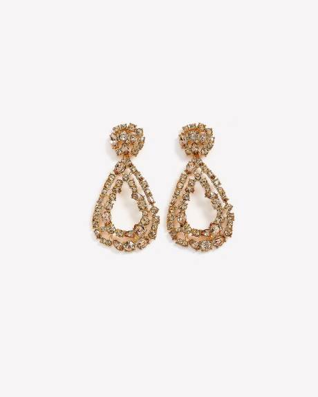 Chunky Tear Drop Stone Earrings