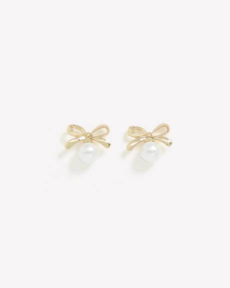Boucles d'oreilles en forme de boucle avec perle