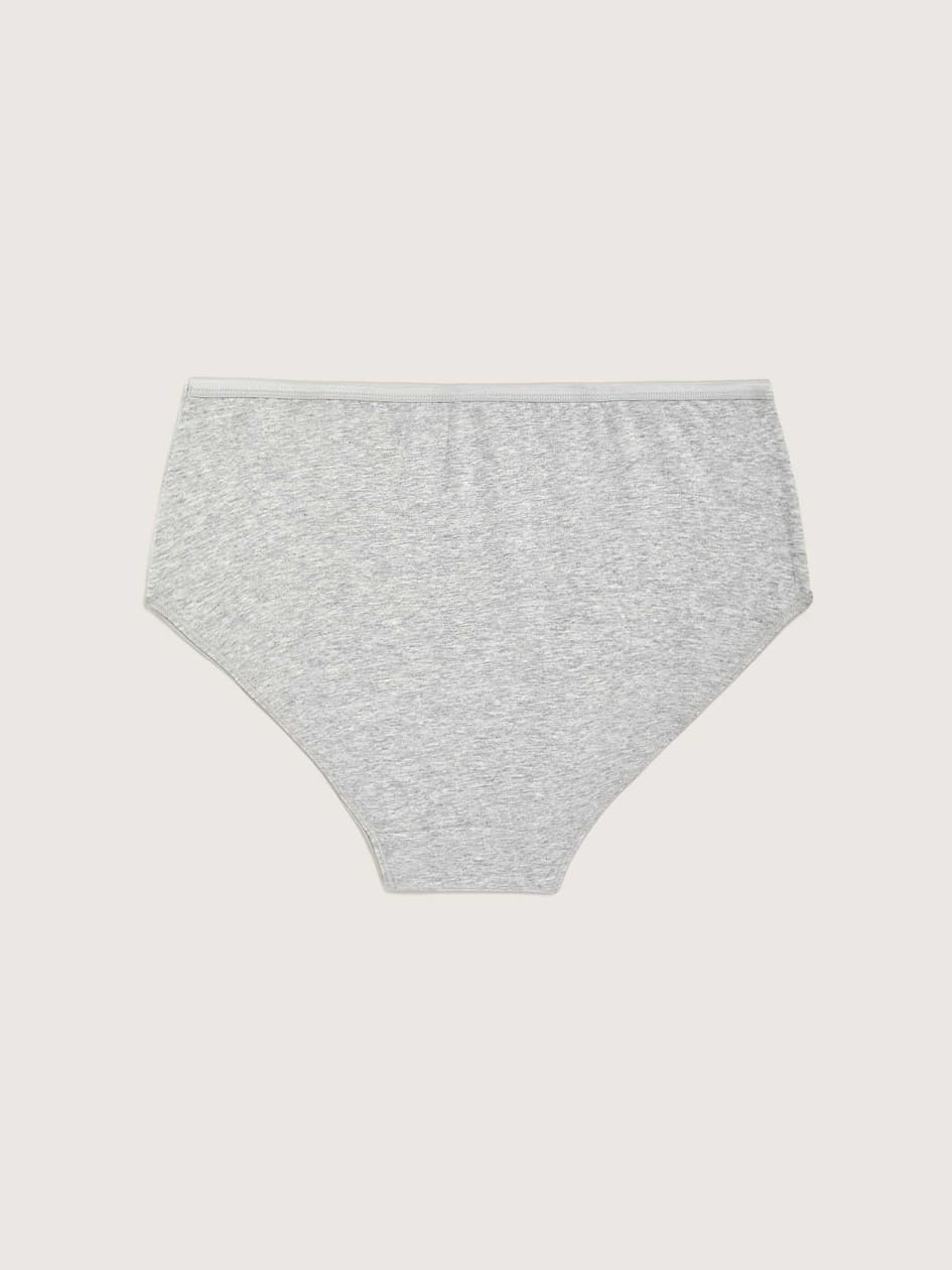 Heathered Cotton Brief Panty - Addition Elle