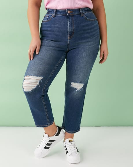 High-Rise Straight-Leg Crop Jeans - Addition Elle