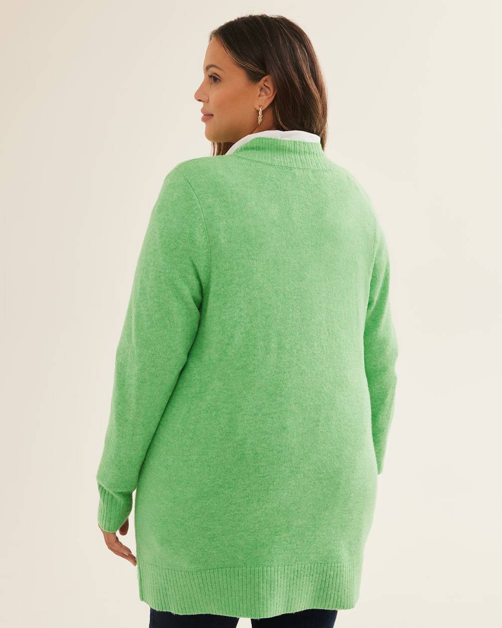 Tunic Length Cardigan With Front Pockets Penningtons