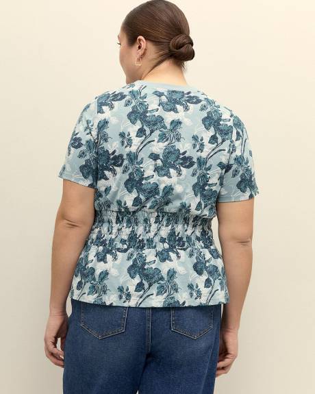 Knit Top with Smocked Waist - Addition Elle