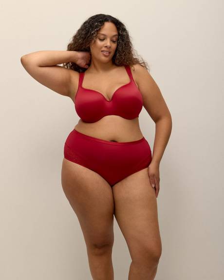 Culotte classique rouge avec dentelle à l'ouverture des jambes - ti Voglio