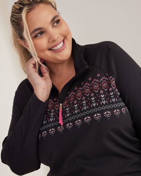 Half-Zip Fair Isle Pullover - Active Zone