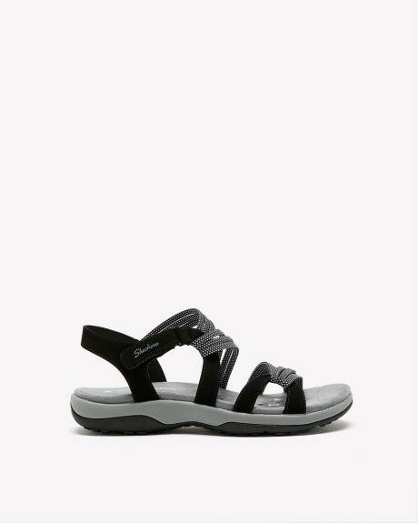 Wide Width, Strappy Adjustable Slingback Sandal - Skechers