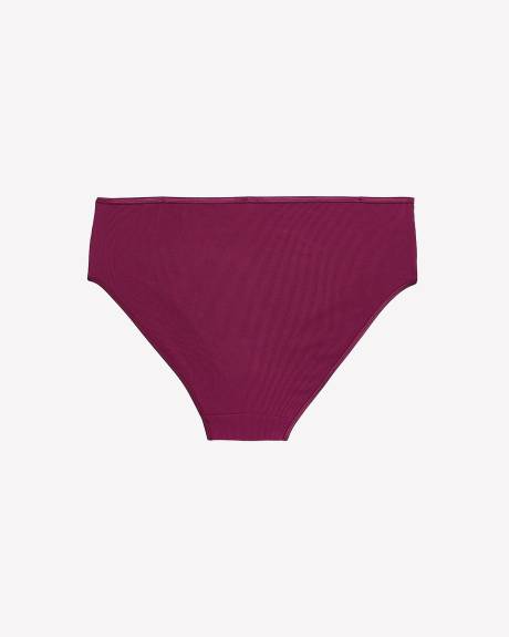 Culotte échancrée côtelée, framboise - ti Voglio