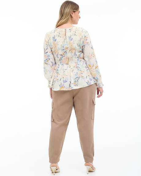 Responsible, Long-Sleeve Smocked Blouse - Addition Elle