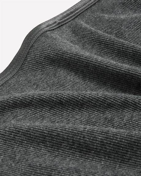 High-Cut Heather Grey Rib Brief - ti Voglio