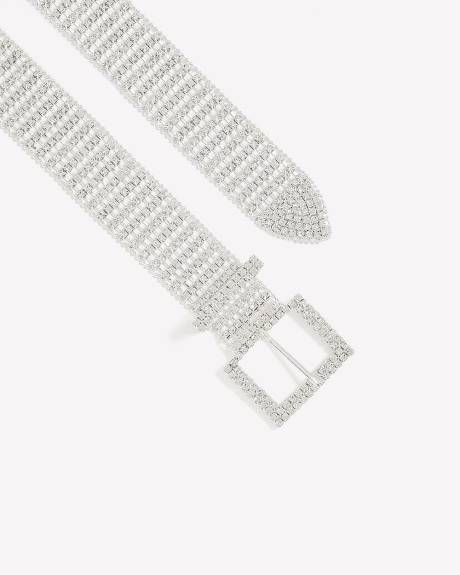 Silver Rhinestone Belt