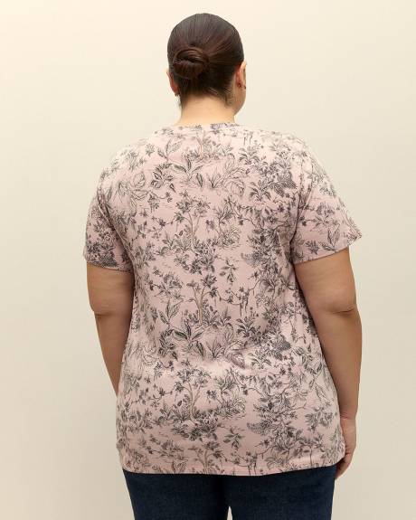 T-shirt à manches courtes et col rond, coupe boyfriend - Essentiels PENN.