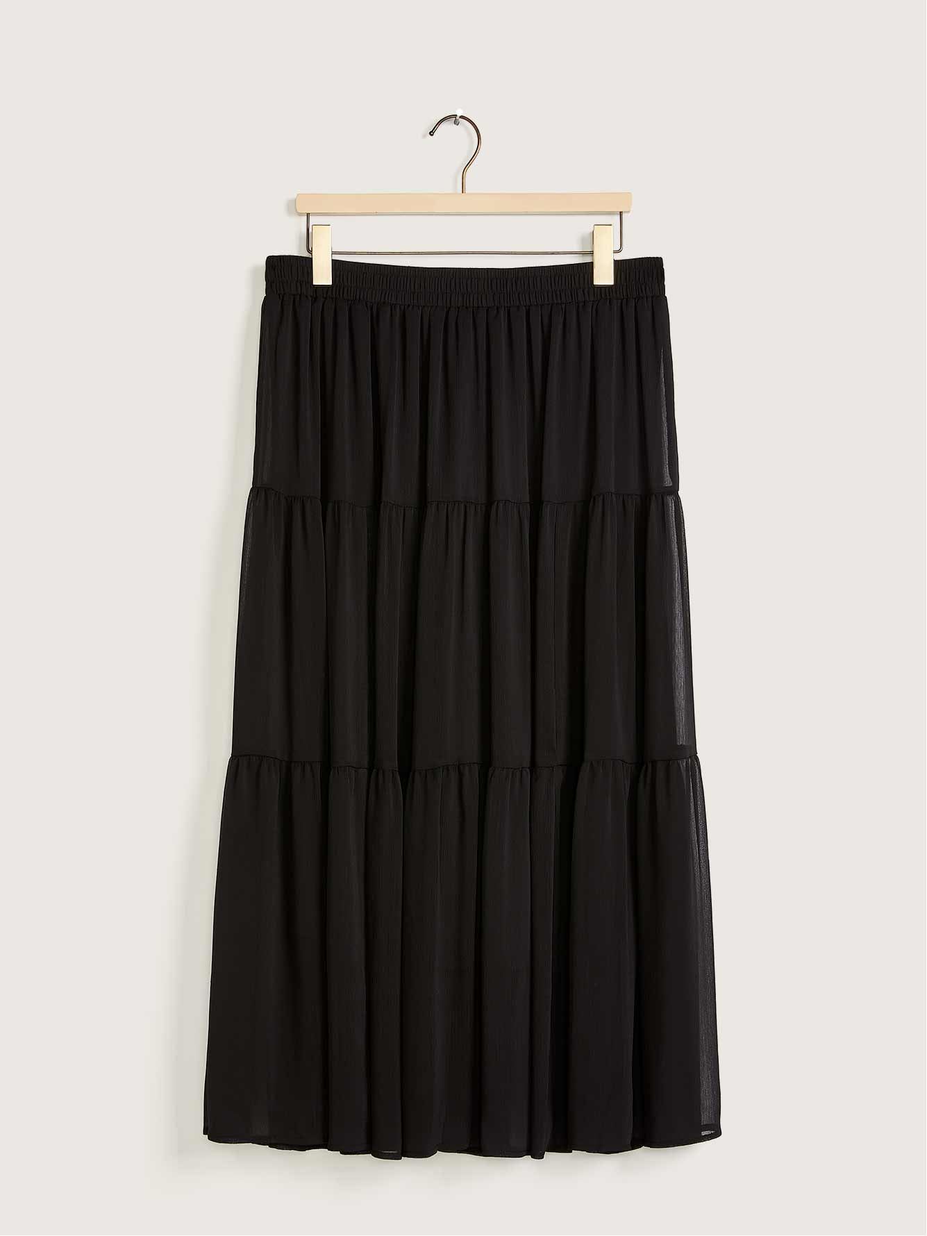 Solid Maxi Peasant Skirt - Addition Elle | Penningtons