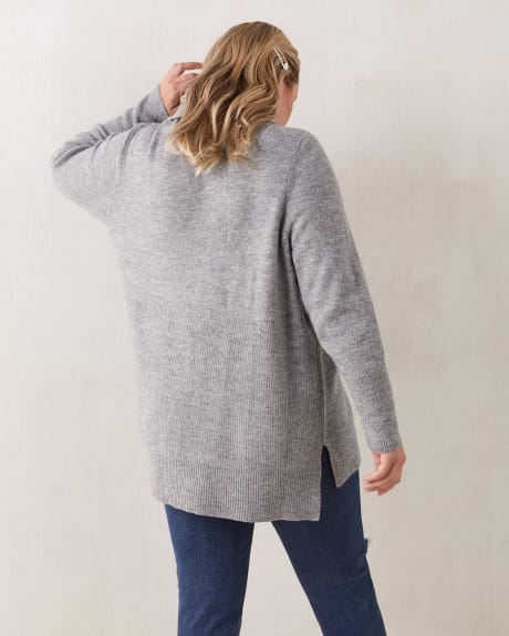 Tunic Sweater With Cowl Neck And Stitch Details - In Every Story