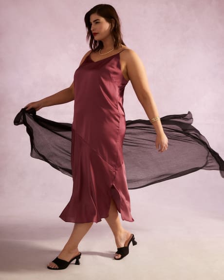 Midi Length Sleeveless Slip Dress - Addition Elle