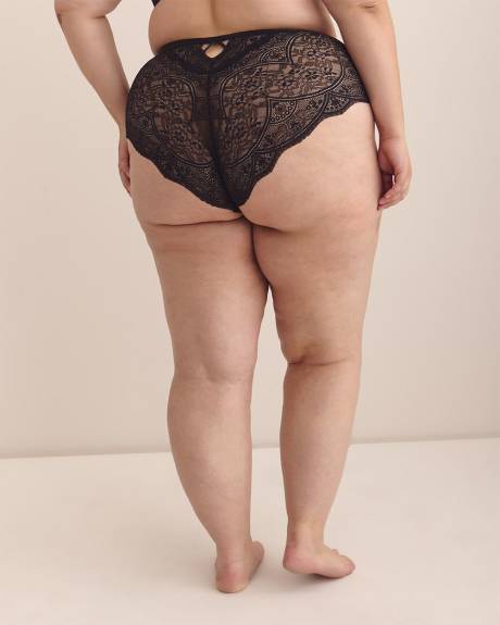 Black Lace Sexy High Cut Brief - Déesse Collection