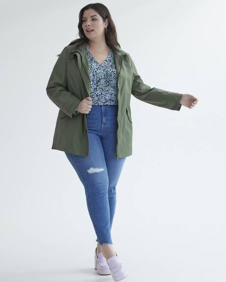Water-Repellent Hooded Jacket