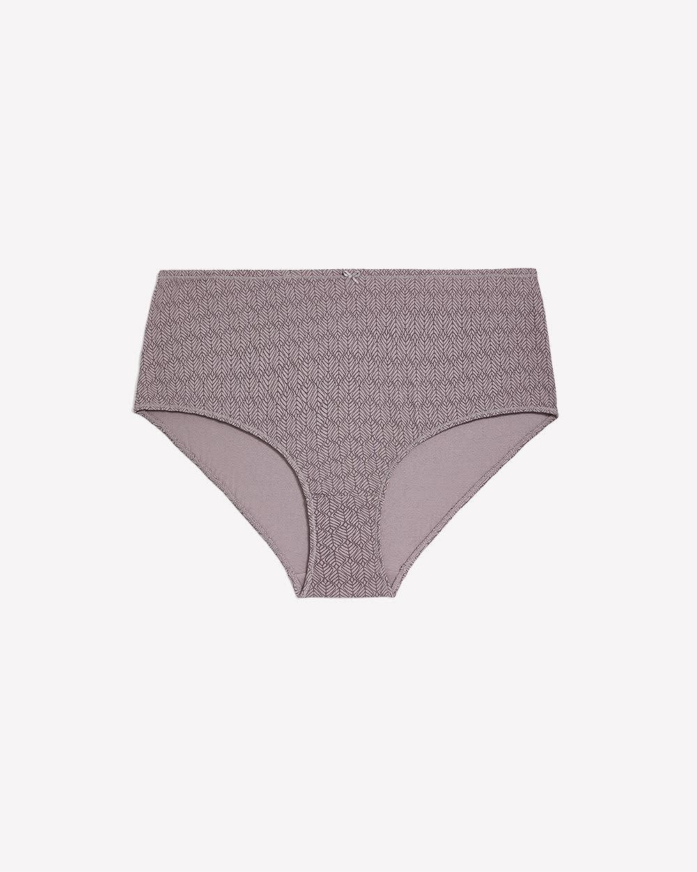 Purple Fern-Print Cotton Brief - ti Voglio