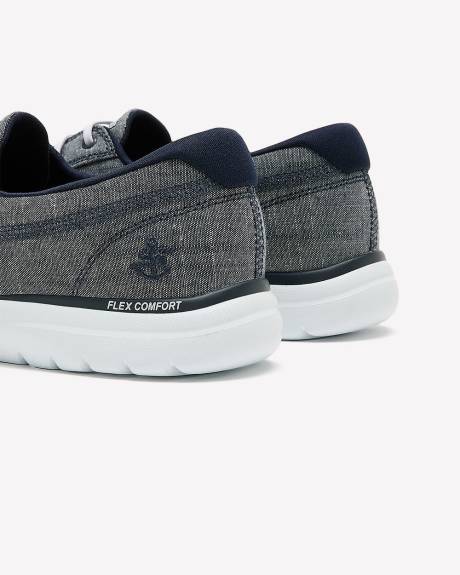 Chaussure bateau en lin chiné, pied large - Skechers