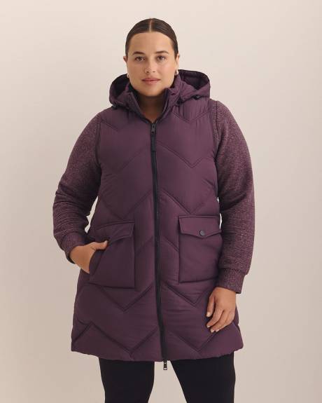 Responsible, Long Hooded Vest - Active Zone