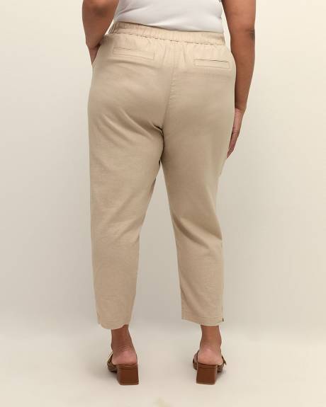 Linen Blend Tapered-Leg Pant