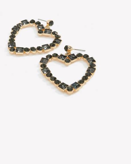 Heart Shape Stone Earrings